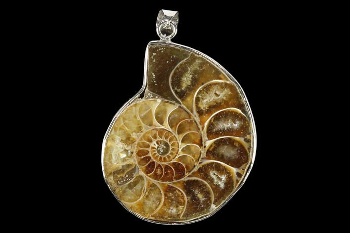 Fossil Ammonite Pendant - Million Years Old #151977